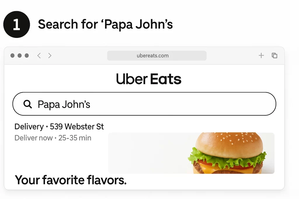 How to Order Papa John’s via Uber Eats