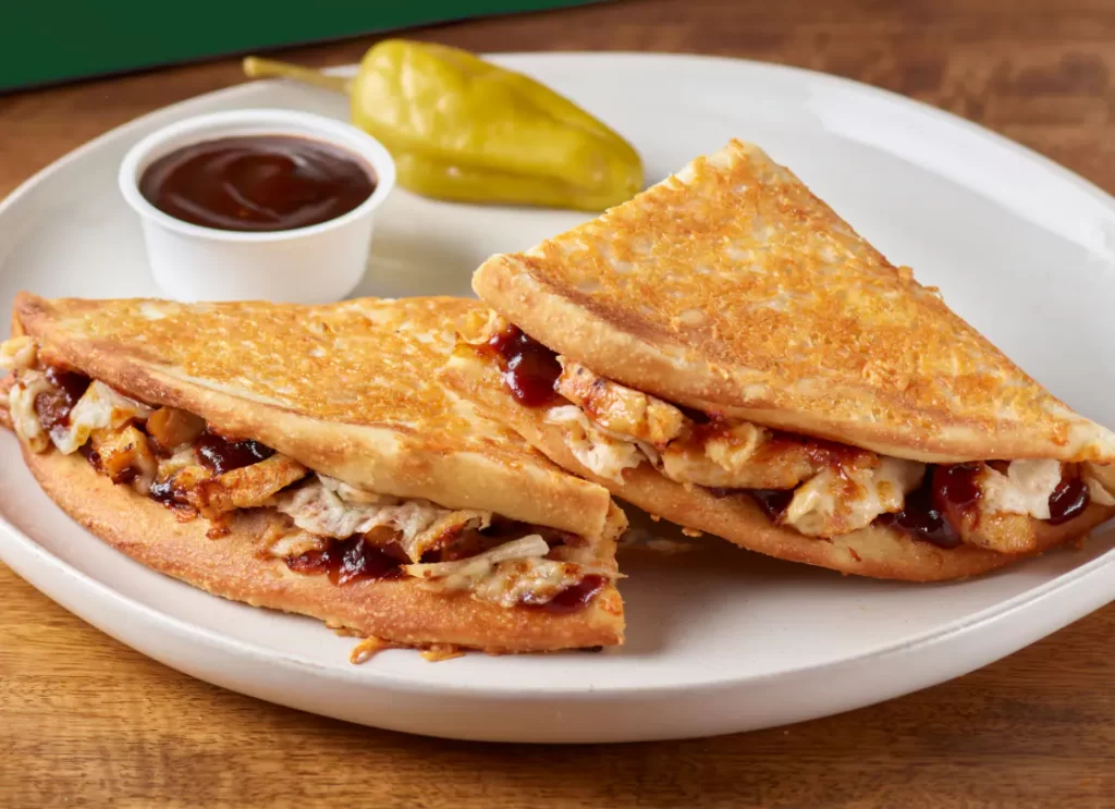 Parmesan Crusted BBQ Chicken & Bacon Papadia