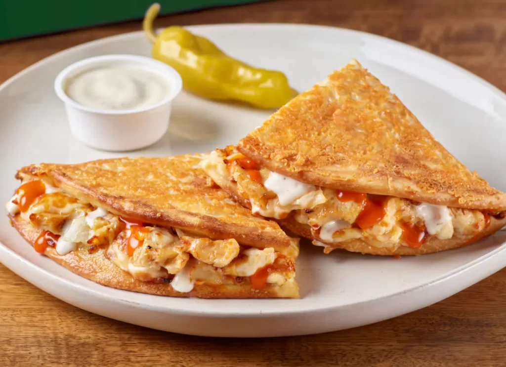 Parmesan Crusted Grilled Buffalo Chicken Papadia